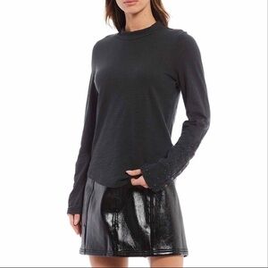 Free People Hooked On You embroidered long sleeve top
